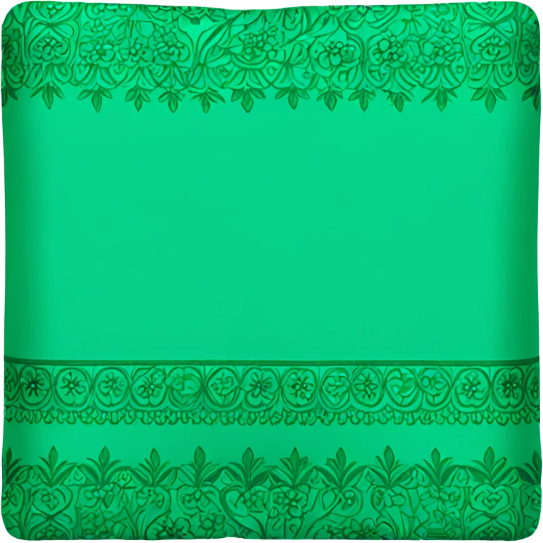 green fabric with floral pattern, smart fabric, high-tech textile emoji