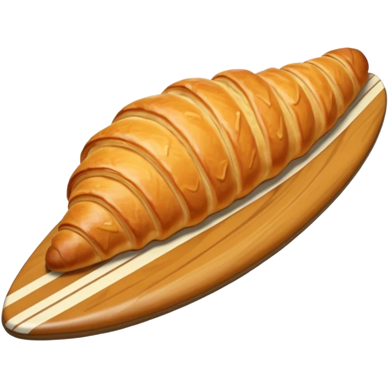 Croissant on the surfboard emoji