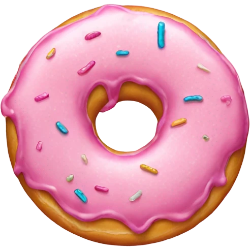 Pink iced donut emoji
