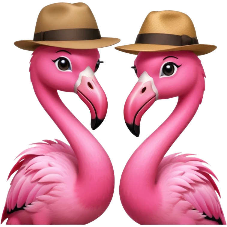 Fedora Flamingos emoji