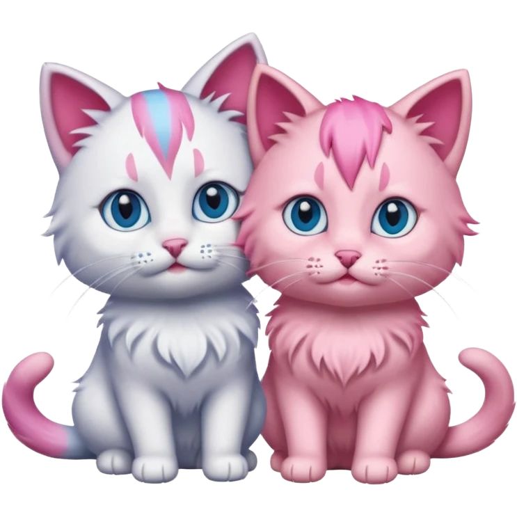 pink haired cats emoji