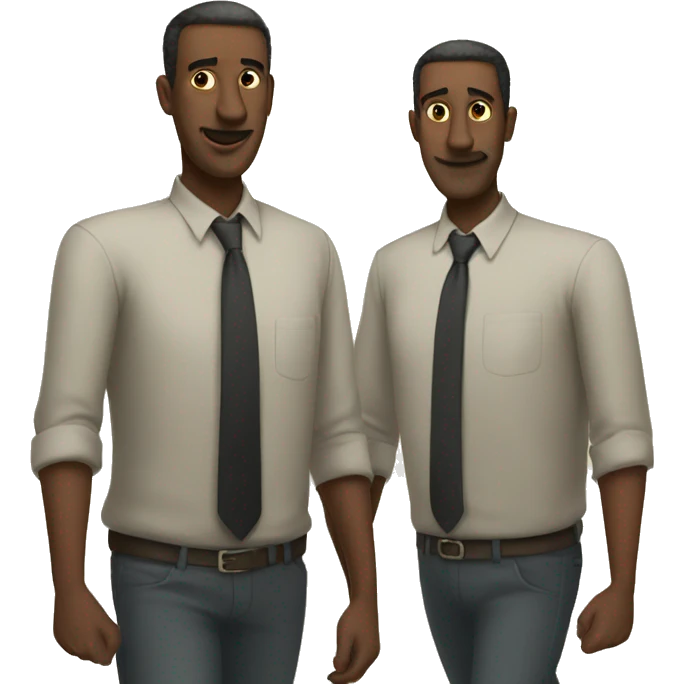 three tall men emoji
