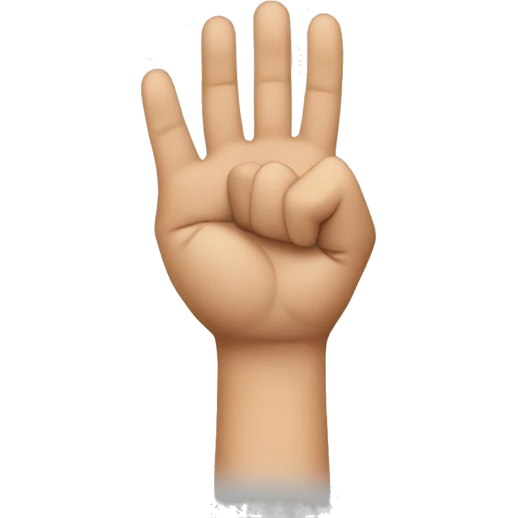 create a serbian 3 finger sign emoji