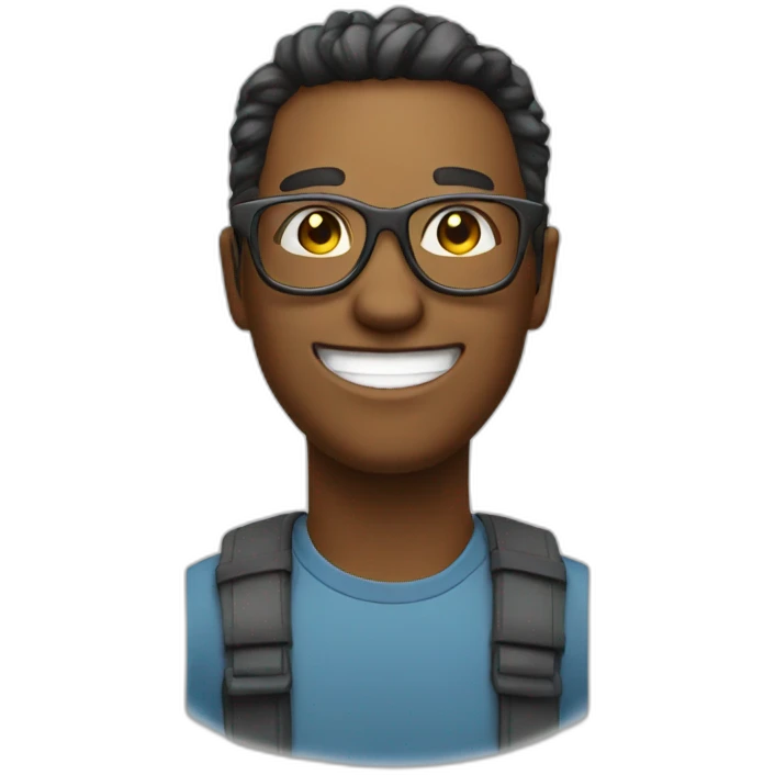 smile, emoji, smart, in transparent glasses, smiling emoji