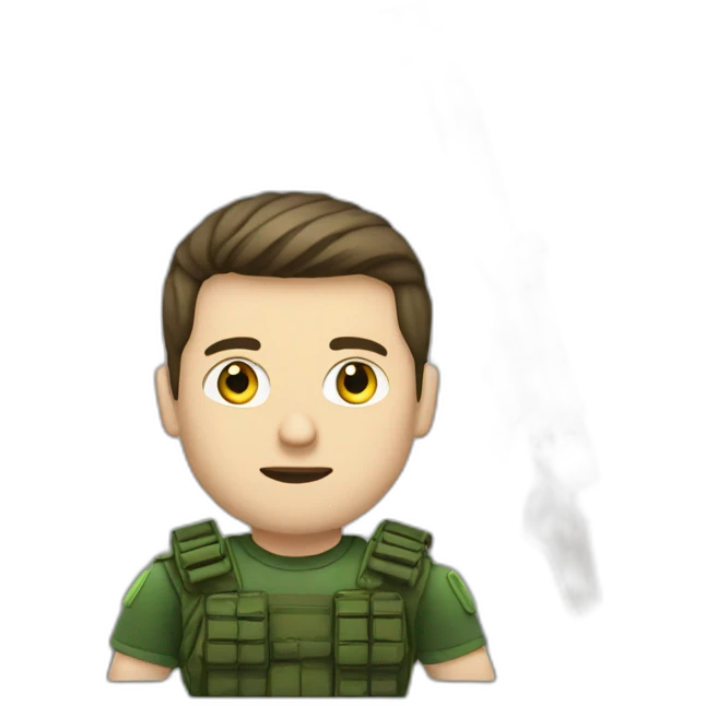 Zelensky with weapon emoji