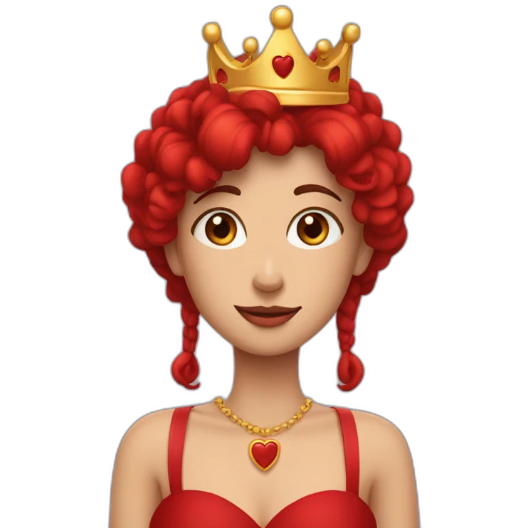 Corazon rojo con una corona emoji