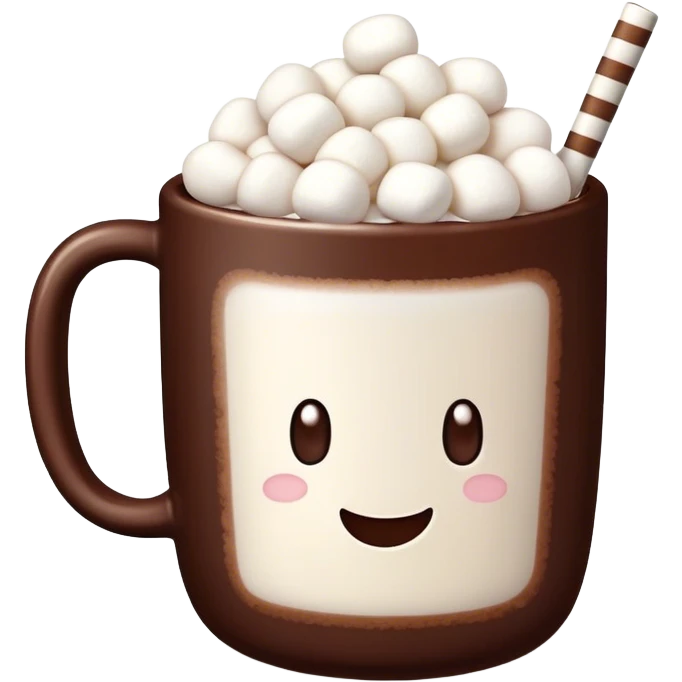 cocoa with tiny marshmallows emoji