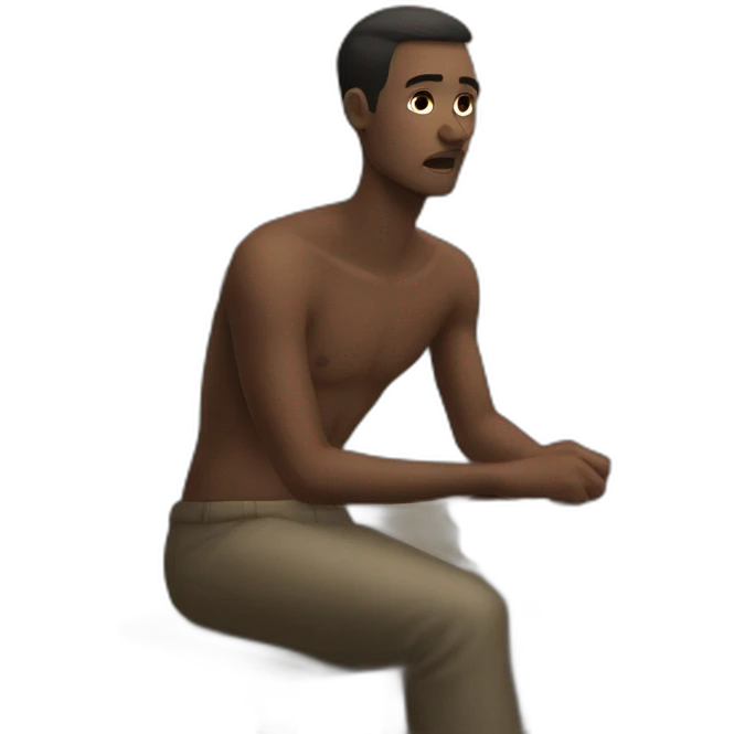 homme qui respire fort emoji