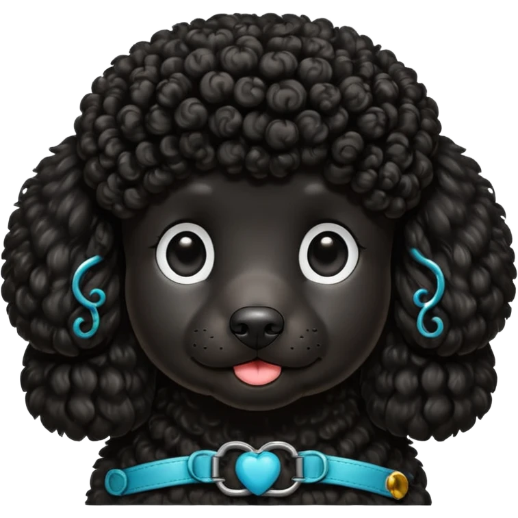 Black Poodle sitting emoji