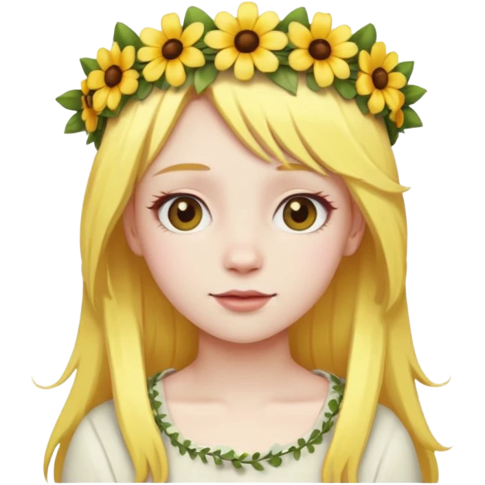 Chica con pelo amarillo emoji