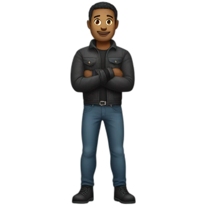 man wearing gloves full body emoji