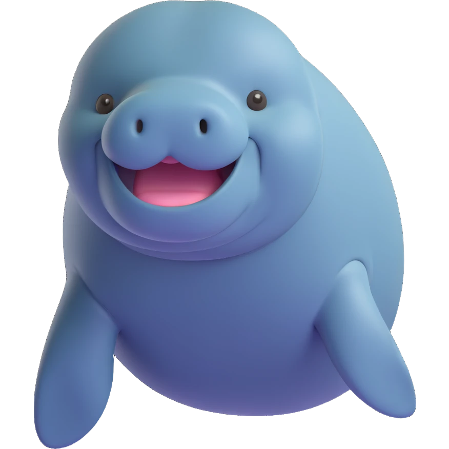 smiling manatee emoji