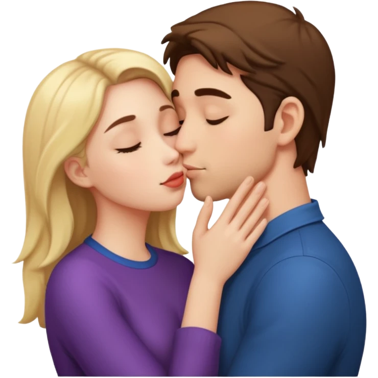 public display of affection, couple kissing emoji