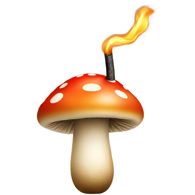 Mushroom cigarette  emoji