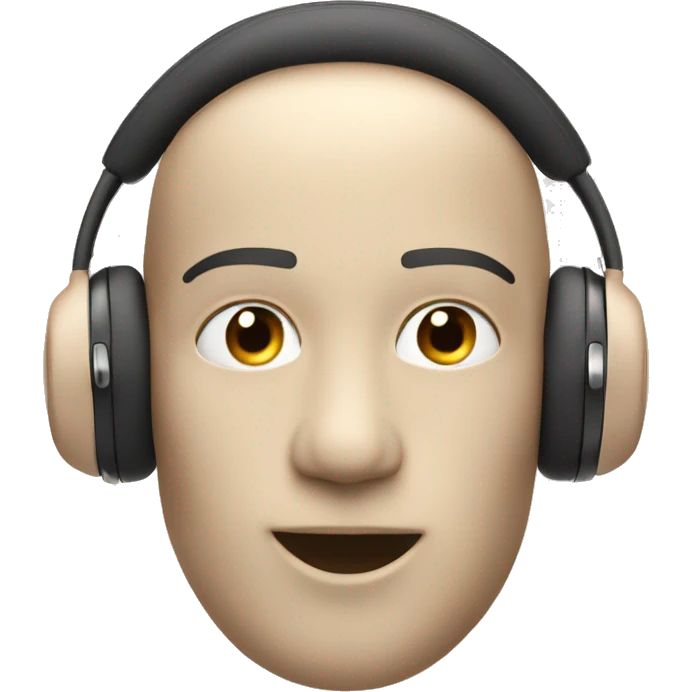 Beige coloured AirPod max headphones no human  emoji