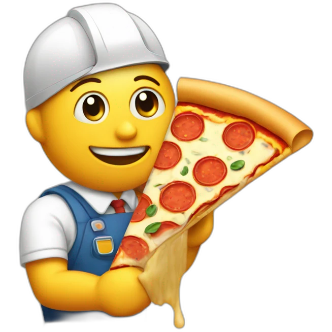 hoover eating a pizza emoji