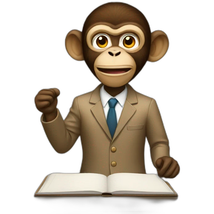 monkey giving speech emoji