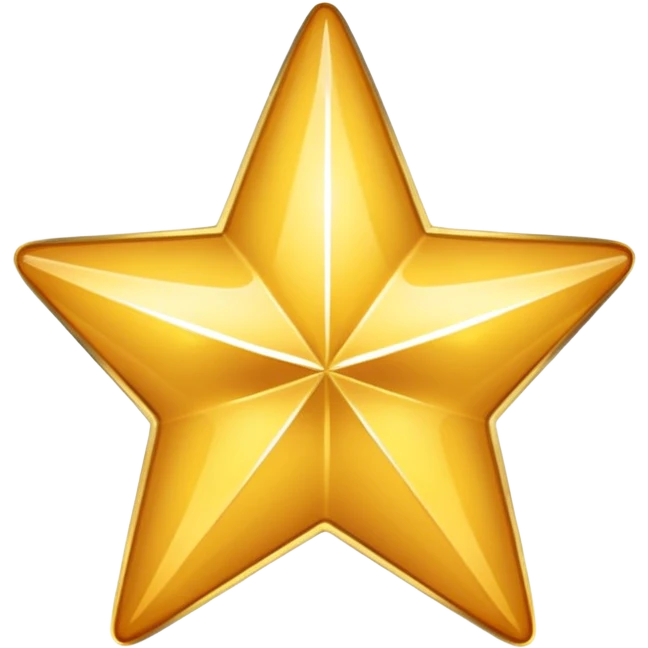 gold metal (!) style icon of a star emoji