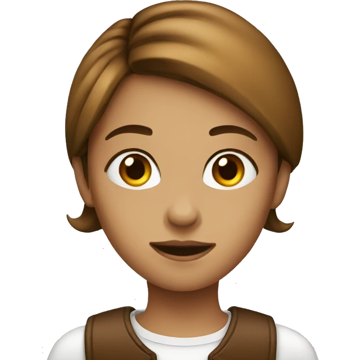 Girl with brown cigarette emoji