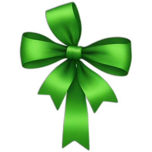 Green bow emoji