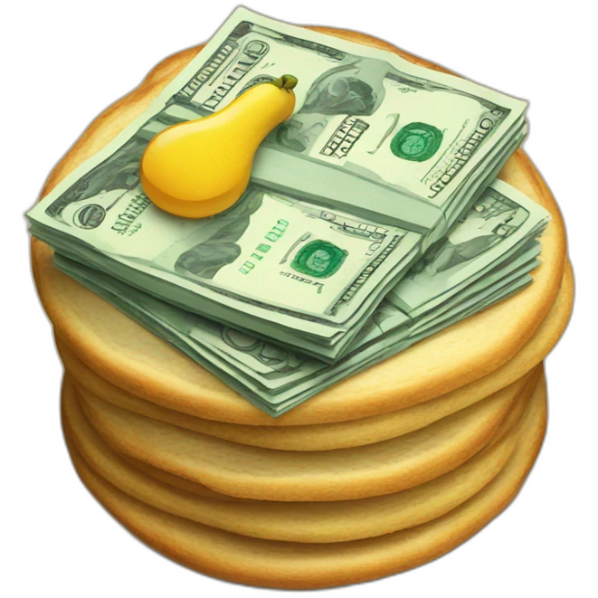 money on pancackes emoji