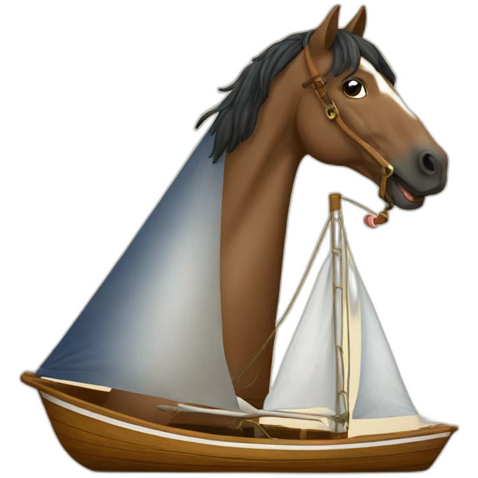 Horse and sailboat emoji