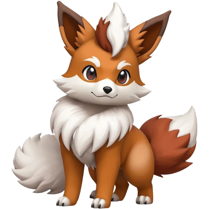 Lycanroc-Eevee-Vulpix-Fakémon-hybrid-creature (full body)  emoji