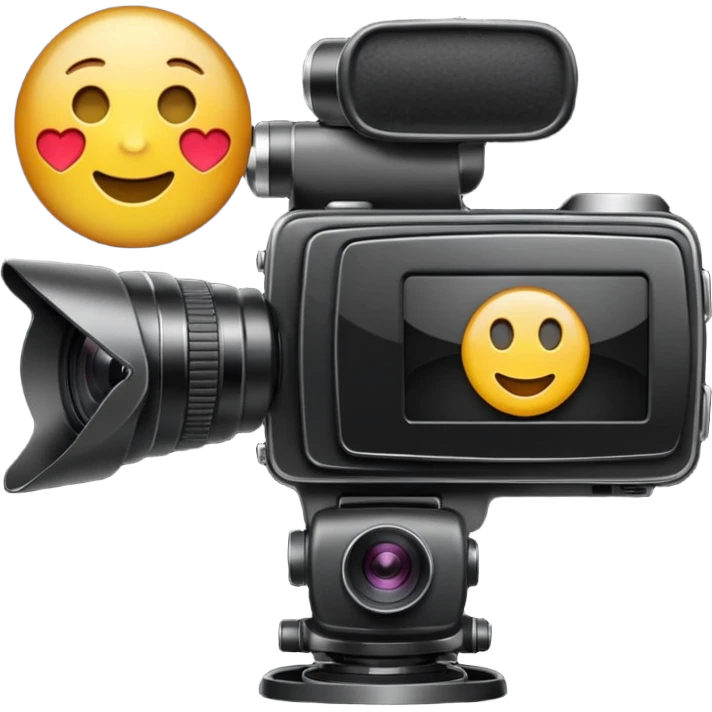 Video camera with elements 1-2 of others emoji emoji