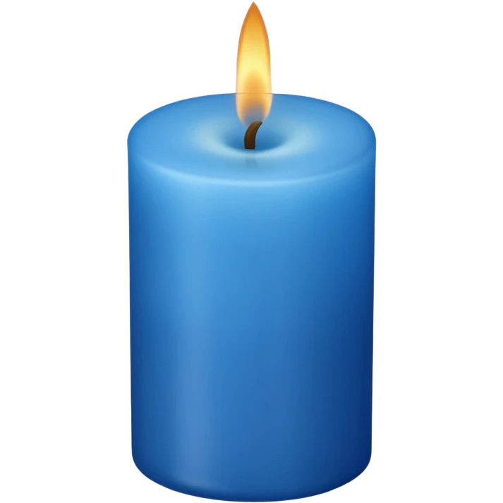 Decorative Wax Candle blue  emoji