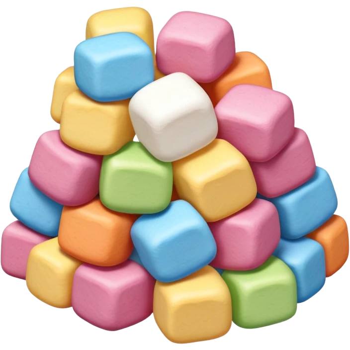 a pile of colorful marshmallows, simple, clear emoji