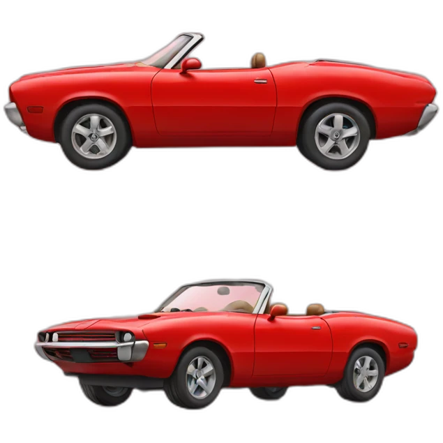 red car whit legs  emoji