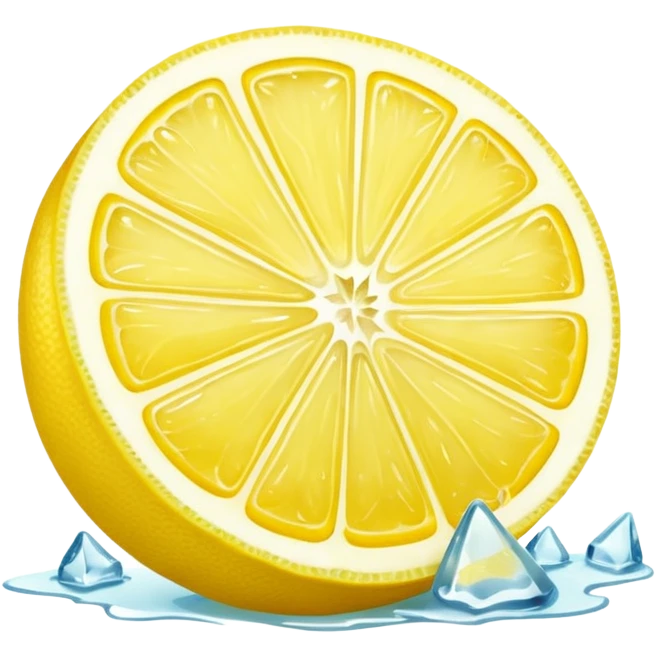 Lemon with ice emoji