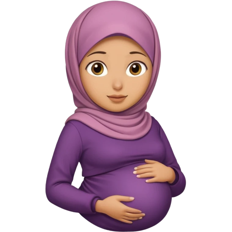 Lebanese girl, hijab, tan, pregnant belly. emoji
