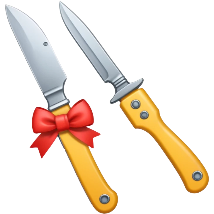 knife with little bows around it emoji