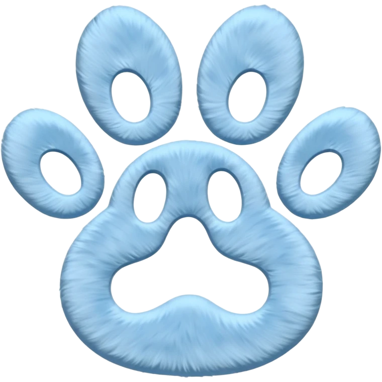 a pastel blue pawprint emoji