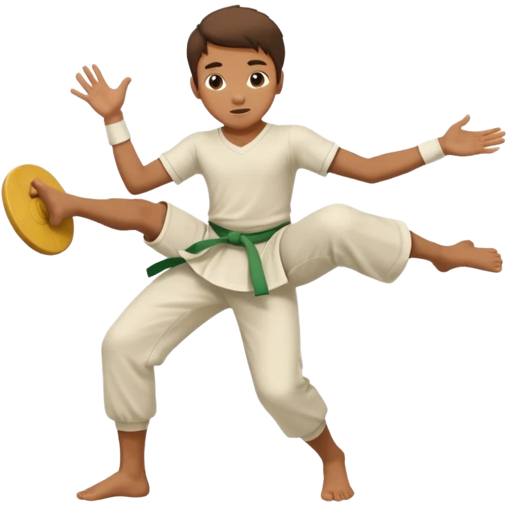 Faça um menino jogando capoeira  emoji