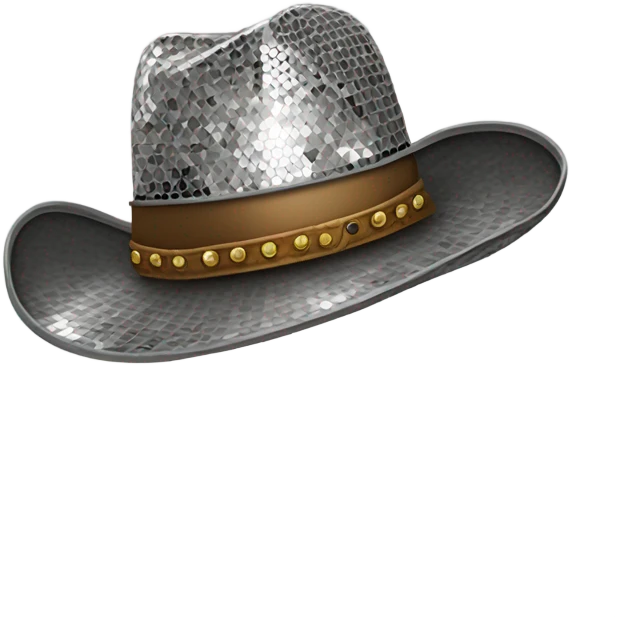 Disco ball wearing cowboy hat emoji