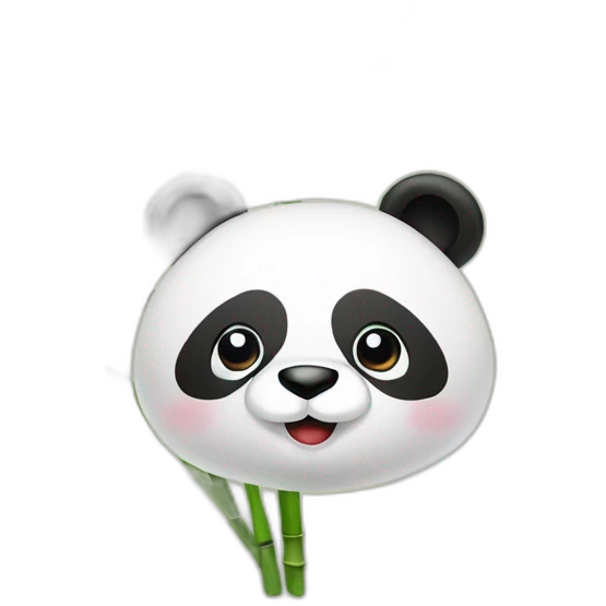 Panda Bär mit Bambus emoji