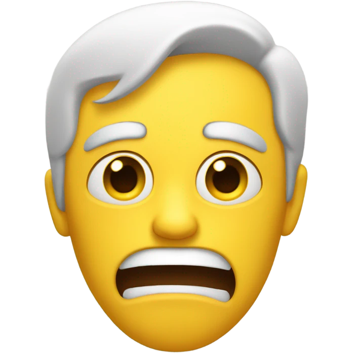 A yellow face annoyed emoji  emoji