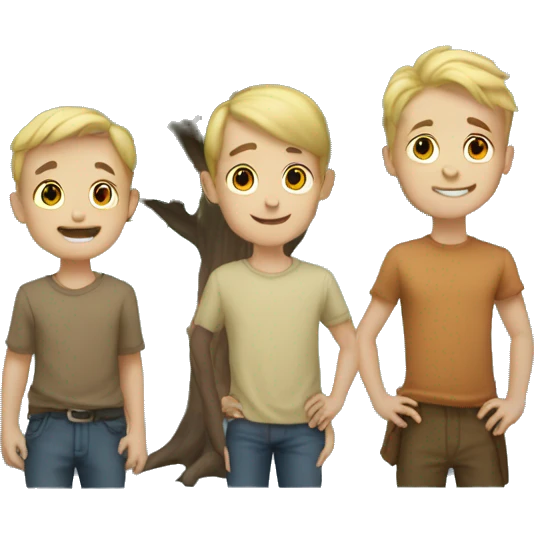 tree brothers two yonger twins and one older they are light skinned emoji