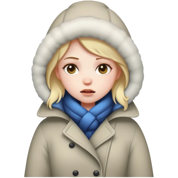 girl freezing cold  emoji