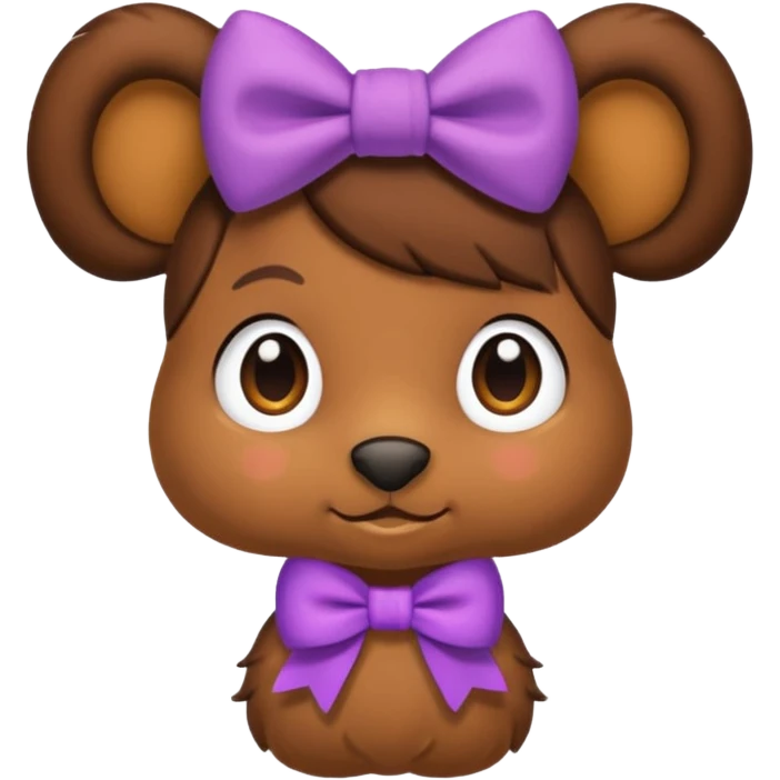 Pookie with bow emoji emoji