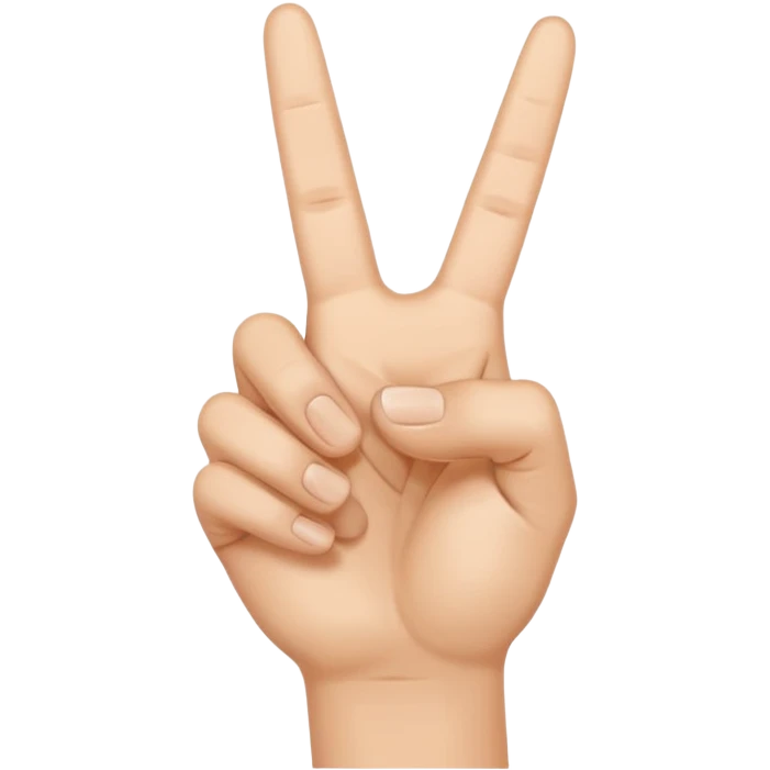 peace sign hand emoji