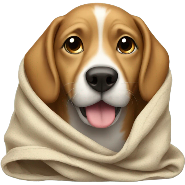 Dog under a blanket  emoji
