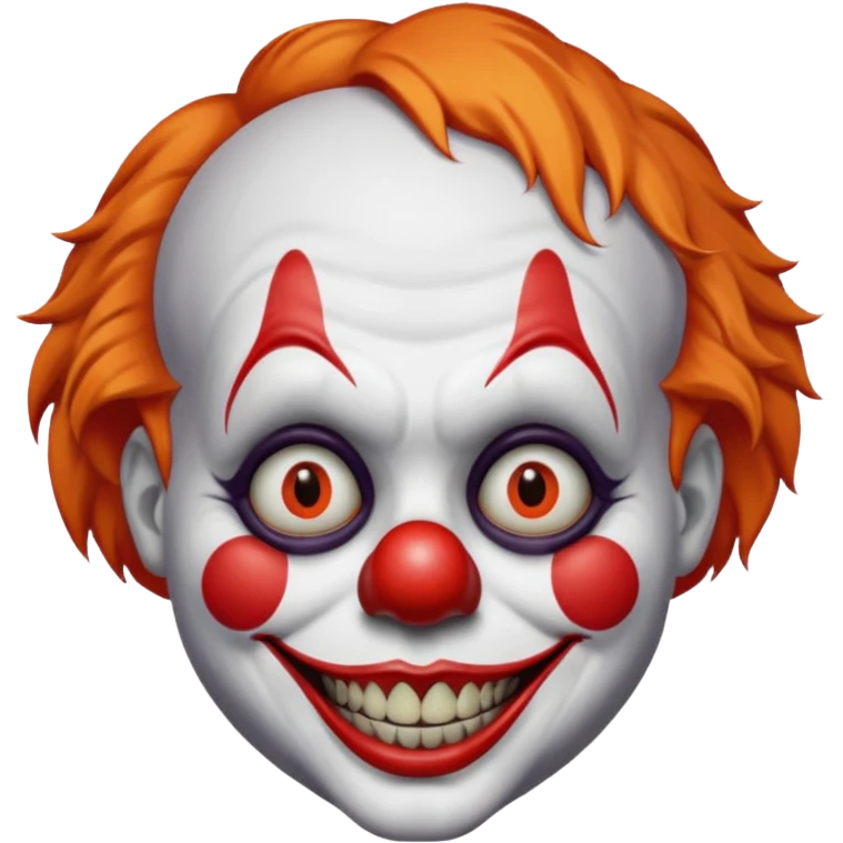 The clown from the movie IT With a little orange hair with the scary lip emoji