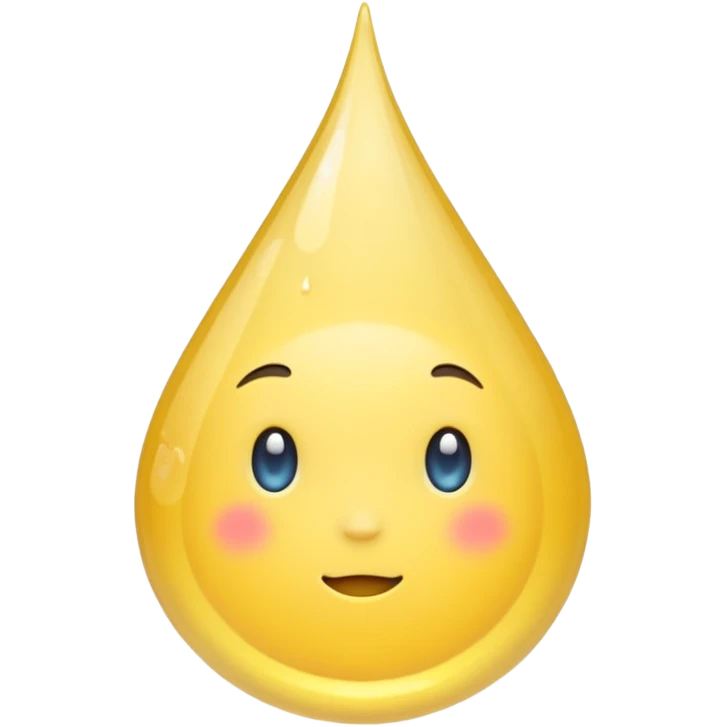 Yellow Drop of Water with no face emoji