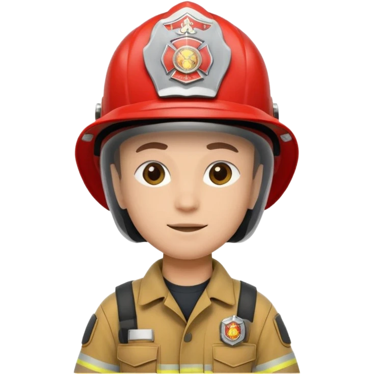 Firefighter wearing helmets emoji