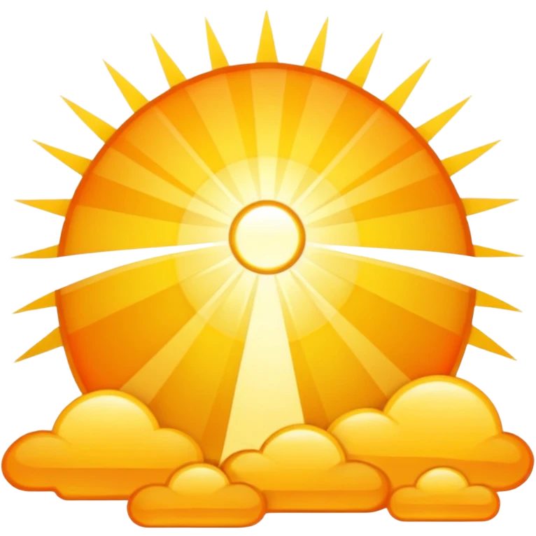 Golden sunrise with rays of light, no people emoji