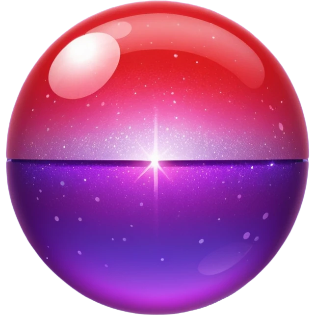 color gradient between red and purple glitter ball emoji