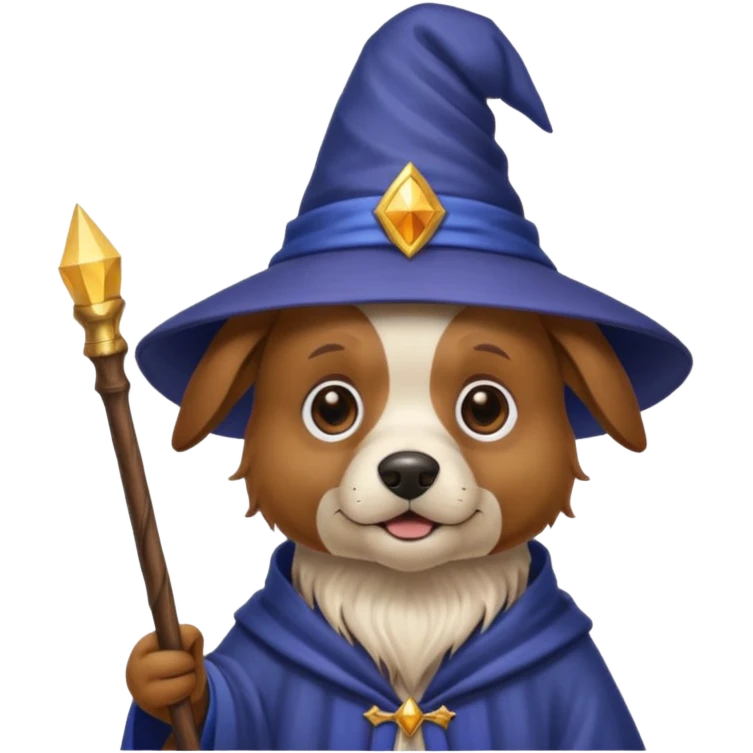 Dog wizard emoji